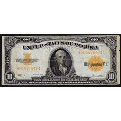 1922 $10 Large Size Gold Certificate Note