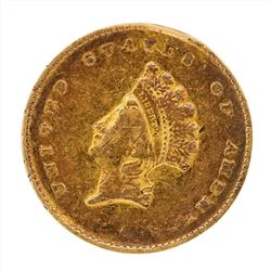 1855 $1 Indian Princess Head Gold Coin
