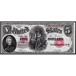 1907 $5 Woodchopper Legal Tender Note PCBLIC ERROR