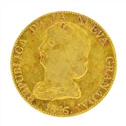 1846 Columbia Diez Pesos Gold Coin