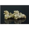 Image 1 : Pair of Chinese Han White Jade Carved Dragons Han