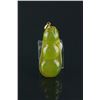 Image 1 : Chinese Yellow Jadeite Bean Pendant with 18K Bail