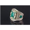 Image 2 : 3 PC Chinese Silver Turquoise and Agate Bracelet