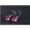 Image 1 : 10.30ct Ruby and 0.08ct Diamond Earrings CRV$3094