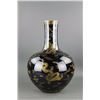 Image 3 : Chinese Black Gilt Porcelain Vase with Qianlong Mk