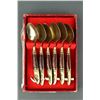 Image 2 : 6 Pieces Chinese Gold Plated Spoon Set