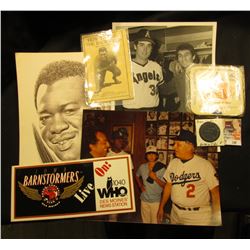 A Nice Group of Base Ball Memorabilia including sketchings of Lynn McGlothen, black & white stills; 