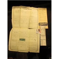 1901 Release of Mortgage Benton County, Iowa; 1886 Tax Sale Deed Benton County, Iowa with 50c Intern