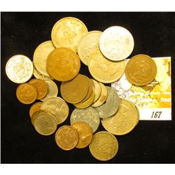 (29) World Coins including a Silver 2 Real from Mexico.