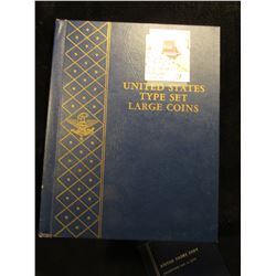 "United States Type Set Large Coins" Whitman album containing 1944 P Walking Liberty Half Dollar, AU