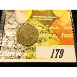 1851 P U.S. Three Cent Silver, Superb original toned EF.