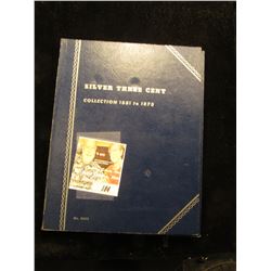 "Silver Three Cent Collection 1851 to 1873" Blue Whitman folder containing a single 1853 U.S. three 