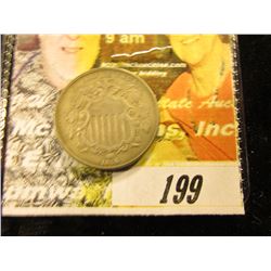 1866 U.S. Shield Nickel, EF.
