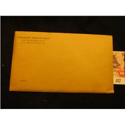 1962 US Proof Set Original as Issued.  Unopened Envelope.