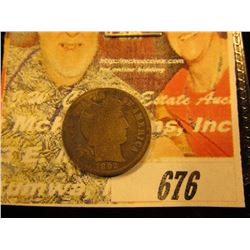 1892 S Barber Dime. G-AG.