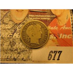 1893 Barber Dime. G