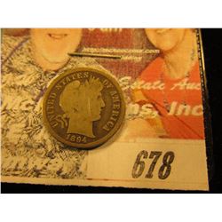 1894 Barber Dime. G.