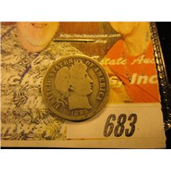 1898 O Barber Dime. G.