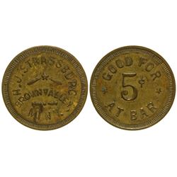 H. J. Strassburg Token Brown Valley Minnesota