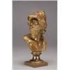 Image 1 : 19th Century School, BUST OF ALEXANDER THE GREAT, a bronze study on a socle and square base; me...