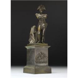 19th Century School, NAPOLEON, the bronze figure standing in military dress with arms crossed b...