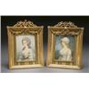 Image 1 : PAIR OF MINIATURE, PORTRAITS OF LADY ROCHESTER AND MISS BRIGTHON, painted on ivory, after Samue...