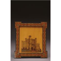 ENGLISH TUNBRIDGEWARE ARCHITECTURAL PICTURE, depicting the Battle Abbey Gatehouse, Tunbridge Well...