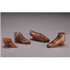 Image 1 : FOUR TREEN SHOE SNUFF BOXES: one Welsh chip carved mahogany shoe-form box, two English mahogany a...