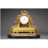 Image 1 : FRENCH GILT BRONZE CASED MANTEL CLOCK,, W. C. Shore, Paris, the movement fronted by a white ena...