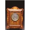 Image 1 : LATE VICTORIAN MARQUETRY INLAID ROSEWOOD WALL CLOCK, the French movement within a rectangular sur...