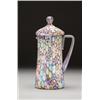 Image 1 : MILLE-FIORE GLASS, PITCHER AND COVER, of tapering cylinder form with pulled handle, ht. 9.3" -...