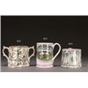 Image 1 : SUNDERLAND LUSTRE MARINER'S COMPASS FROG MUG, moulded and printed with a compass flanked by figur...