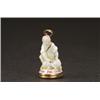 Image 1 : CHELSEA MINIATURE SEAL FIGURE OF A SHEPHERD, modelled and painted in colours and gilt, the kneeli...
