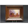 Image 1 : PAIR OF FIELDING'S CROWN DEVON RECTANGULAR PORCELAIN PLAQUES,, painted in colours with highland...