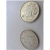 Image 2 : 2 x Silver 50 Cent Pieces & 3 x Silver Quarters