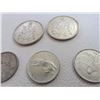 Image 5 : 2 x Silver 50 Cent Pieces & 3 x Silver Quarters