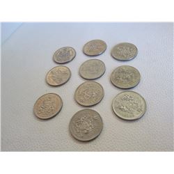 11 x 50 Cent Coins