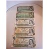 Image 1 : 2 x 1967 and 3 x 1973 $1 Bills
