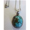 Image 2 : Sterling Silver Necklace with Blue Stone