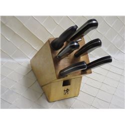 Henckel Knives With Block & Sharpener - Germany