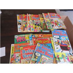stack of old archie comics and jerry lewis