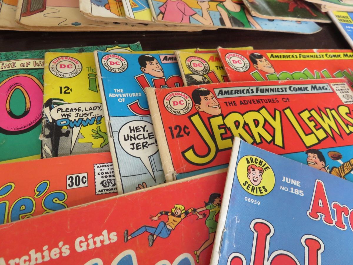 Old Comics Stack stack of old archie comics and jerry lewis