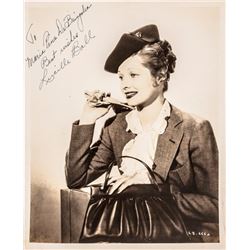 c. 1938 LUCILLE BALL Signed Gelatin Silver Photograph