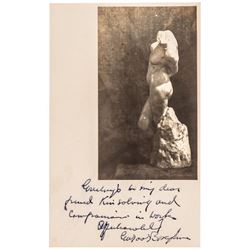 American Sculptor GUTZON BORGLUM Photograph Inscribed and Signed