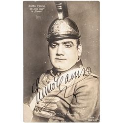 ENRICO CARUSO, Famed Italian Opera Singer Signed Postcard Photograph from Carmen