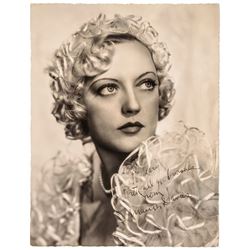 Glamorous Actress MARION DAVIES Oversized Photograph Inscribed and Signed