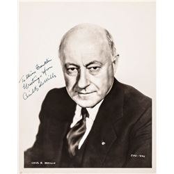 American Filmmaker CECIL B. DEMILLE Signed B&W Photograph