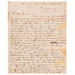 Autograph Letter Signed NEAL DOW, America’s First Ardent Prohibitionist