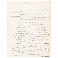 1925 Dr. ROBERT GODDARD Autographed Letter Signed on the Science of Rocketry!