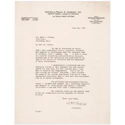 Typed Letter Signed GEORGE WASHINGTON GOETHALS Builder of the Panama Canal